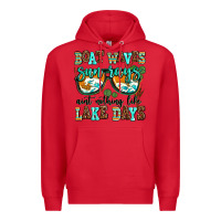 Red boat waves sun rays aint nothing like lake days Premium Hoodie - AdoDesignShop