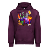 Mauve Wine zombie nurse   halloween Urban Hoodie - AdoDesignShop