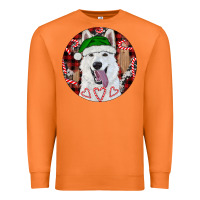 Carrot Christmas White Shepherd With Buffalo Plaid Premium Sweatshirt - RanaPortraitStore