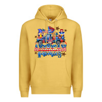 Antique Gold American truck gnomes Premium Hoodie - AdoDesignShop