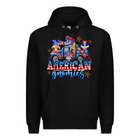 Black American truck gnomes Premium Hoodie - AdoDesignShop