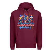 Burgundy American truck gnomes Premium Hoodie - AdoDesignShop