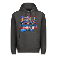 Charcoal Heather American truck gnomes Premium Hoodie - AdoDesignShop