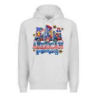Dove Grey American truck gnomes Premium Hoodie - AdoDesignShop