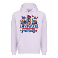 Lilac American truck gnomes Premium Hoodie - AdoDesignShop