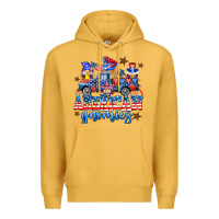 Mustard American truck gnomes Premium Hoodie - AdoDesignShop