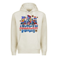 Oatmeal Heather American truck gnomes Premium Hoodie - AdoDesignShop