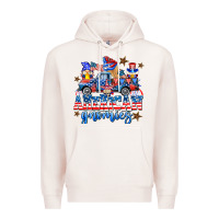 Pale Pink American truck gnomes Premium Hoodie - AdoDesignShop