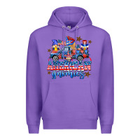 Purple American truck gnomes Premium Hoodie - AdoDesignShop
