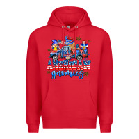 Red American truck gnomes Premium Hoodie - AdoDesignShop