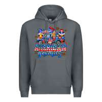 Rock American truck gnomes Premium Hoodie - AdoDesignShop