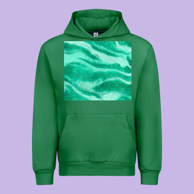 Green Glitter Urban Hoodie Designed By Jahusdesignshop