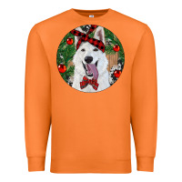 Carrot Christmas White Shepherd With Cowhide Premium Sweatshirt - RanaPortraitStore
