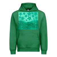 Emerald green glitter star Urban Hoodie - JahusDesignShop