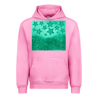Fuchsia Pink green glitter star Urban Hoodie - JahusDesignShop