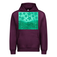 Mauve Wine green glitter star Urban Hoodie - JahusDesignShop