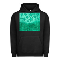 Pigment Black green glitter star Urban Hoodie - JahusDesignShop