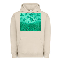 Pigment French Oak green glitter star Urban Hoodie - JahusDesignShop