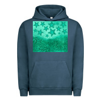Pigment Midnight Navy green glitter star Urban Hoodie - JahusDesignShop