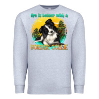 Heather Grey life is better with a border collie Premium Sweatshirt - texasbilliewilder
