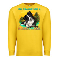 Lemon life is better with a border collie Premium Sweatshirt - texasbilliewilder
