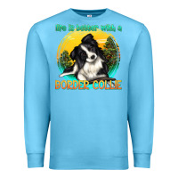 Ocean Blue life is better with a border collie Premium Sweatshirt - texasbilliewilder