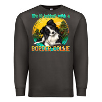 Smoke life is better with a border collie Premium Sweatshirt - texasbilliewilder