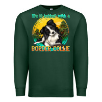 Sports Green life is better with a border collie Premium Sweatshirt - texasbilliewilder