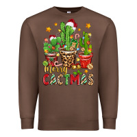 Chestnut christmas cactus merry cactmas Premium Sweatshirt - Zillion Design Studio