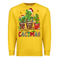 Lemon christmas cactus merry cactmas Premium Sweatshirt - Zillion Design Studio