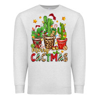 Oatmeal Heather christmas cactus merry cactmas Premium Sweatshirt - Zillion Design Studio