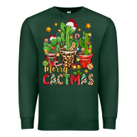 Sports Green christmas cactus merry cactmas Premium Sweatshirt - Zillion Design Studio