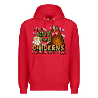 Red i can buy myself chickens i can hatch my own eggs Premium Hoodie - JahusDesignShop