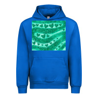 Cobalt green glitter heart Urban Hoodie - JahusDesignShop
