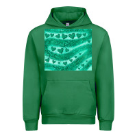 Emerald green glitter heart Urban Hoodie - JahusDesignShop