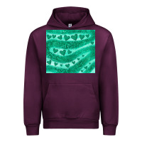 Mauve Wine green glitter heart Urban Hoodie - JahusDesignShop