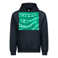 Navy green glitter heart Urban Hoodie - JahusDesignShop