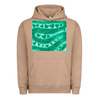 Pigment Burro green glitter heart Urban Hoodie - JahusDesignShop