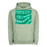 Pigment Oil Green green glitter heart Urban Hoodie - JahusDesignShop