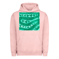 Pigment Salmon green glitter heart Urban Hoodie - JahusDesignShop