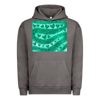 Pigment Tornado green glitter heart Urban Hoodie - JahusDesignShop