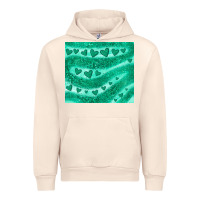 Sandshell green glitter heart Urban Hoodie - JahusDesignShop