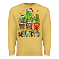 Antique Gold christmas cactus feliz navidad Premium Sweatshirt - Zillion Design Studio
