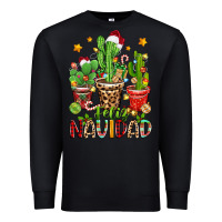 Black christmas cactus feliz navidad Premium Sweatshirt - Zillion Design Studio
