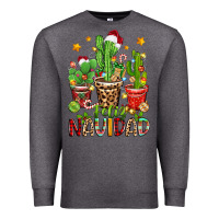 Charcoal Heather christmas cactus feliz navidad Premium Sweatshirt - Zillion Design Studio