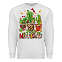 Oatmeal Heather christmas cactus feliz navidad Premium Sweatshirt - Zillion Design Studio