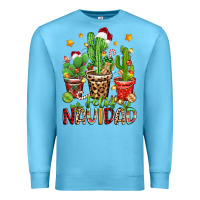 Ocean Blue christmas cactus feliz navidad Premium Sweatshirt - Zillion Design Studio