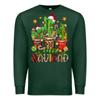 Sports Green christmas cactus feliz navidad Premium Sweatshirt - Zillion Design Studio