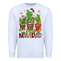 White christmas cactus feliz navidad Premium Sweatshirt - Zillion Design Studio