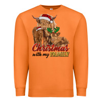 Carrot Cow and Calves Christmas with My Family Premium Sweatshirt - RanaPortraitStore